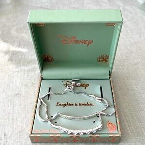 New In Box Disney “Laughter Is Timeless” Bracelet fine silver plated